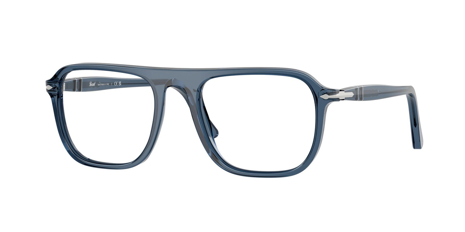 Das Bild zeigt die Persol Fassung PO3359V 1197 leicht seitlich., Zubehor, Brillen